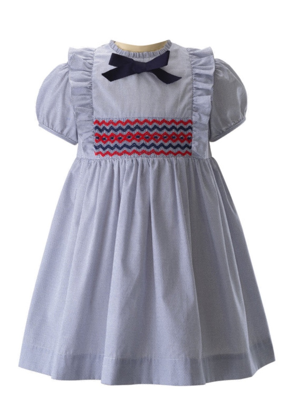 Rachel Riley Pindot Smocked Dress